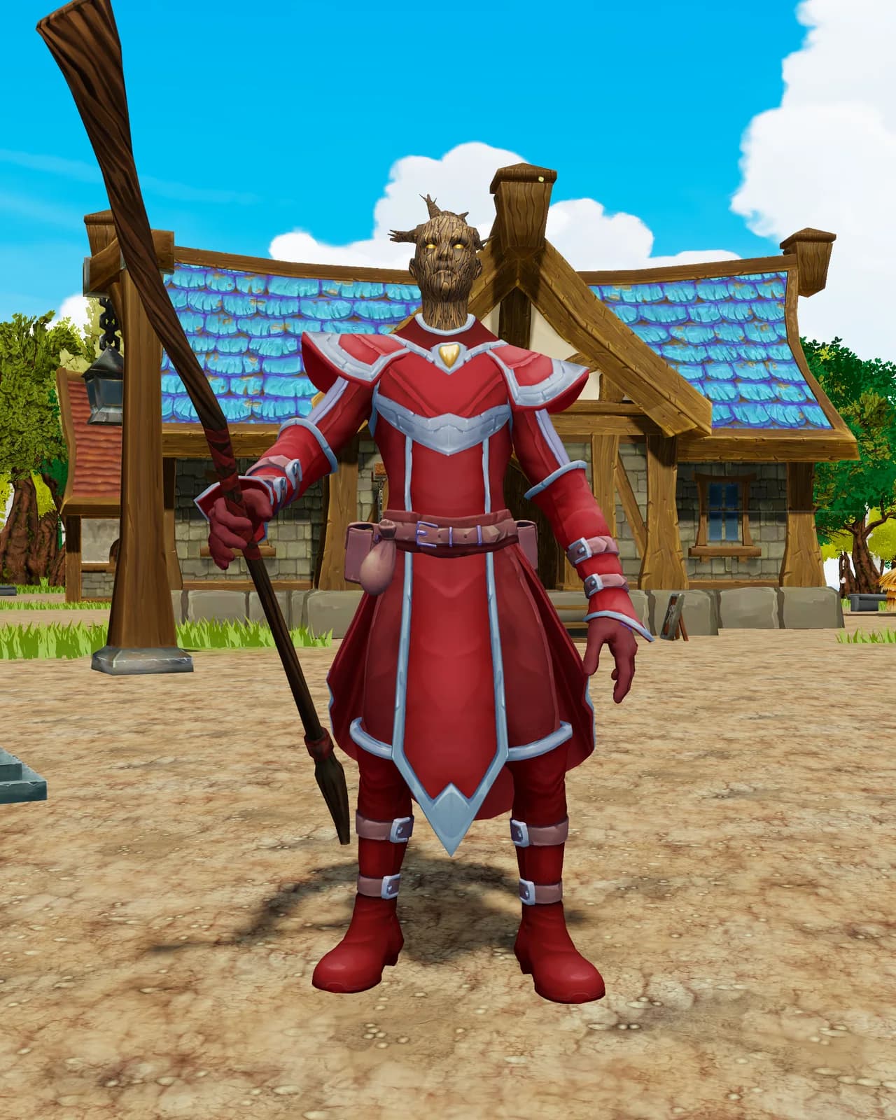 Un Mago spriggan con l’equipaggiamento iniziale a Tremorva, Albion